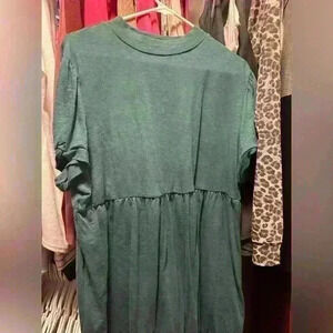 Teal short sleeved dress